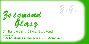zsigmond glasz business card